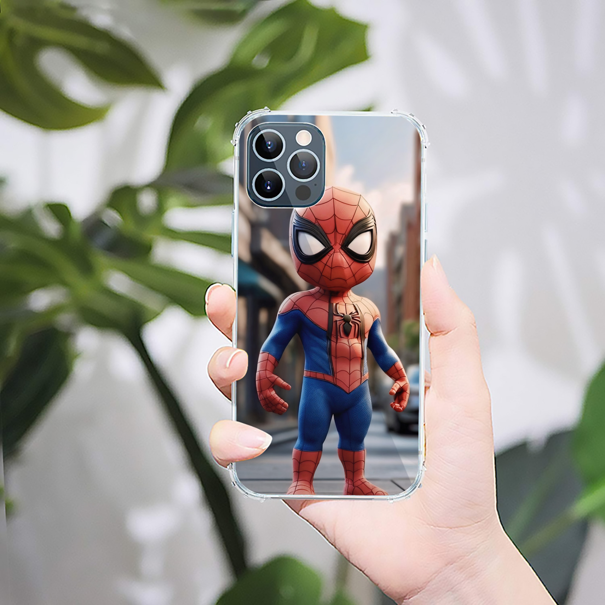 （画像用） Spider Man スパイダーマン 【iPhone 12シリーズ対応】透明スマホケース（クリアソフトケース）